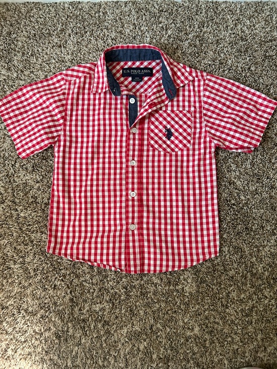 U.S. Polo Assn. Other - U.S. Polo Assn. Red and White Gingham Button-Down Shirt